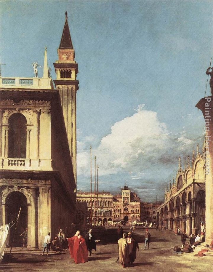Canaletto The Piazzetta Looking Toward The Clock Tower Painting Anysize 50 Off The Piazzetta